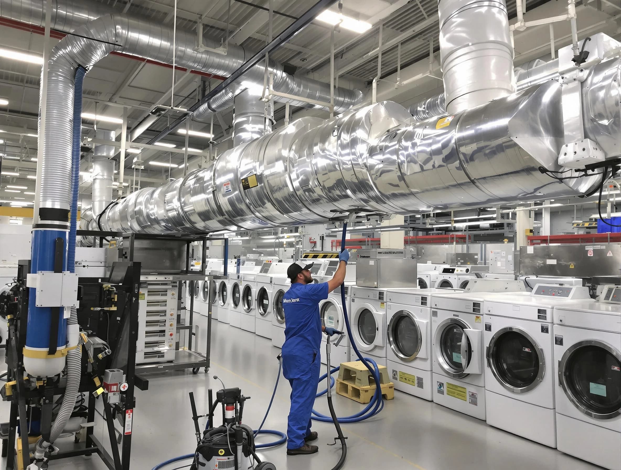 Bonanza Dryer Vent Cleaning team performing heavy-duty industrial dryer vent cleaning in Bonanza